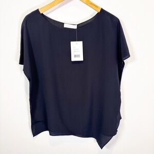 NWT Grana Silk Asymmetrical Blouse